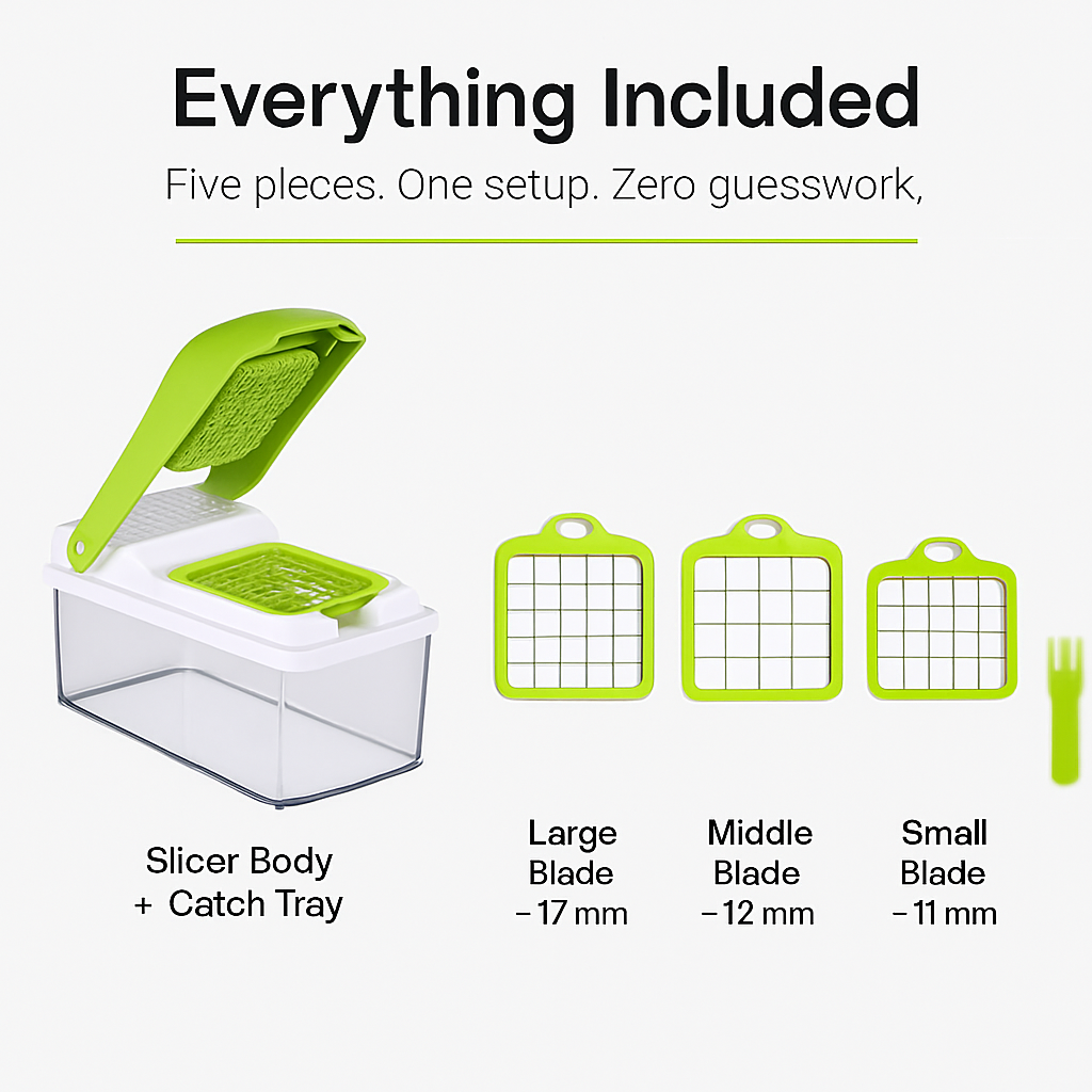 Vegetable Slicer with Interchangeable Blades for Quick Prep