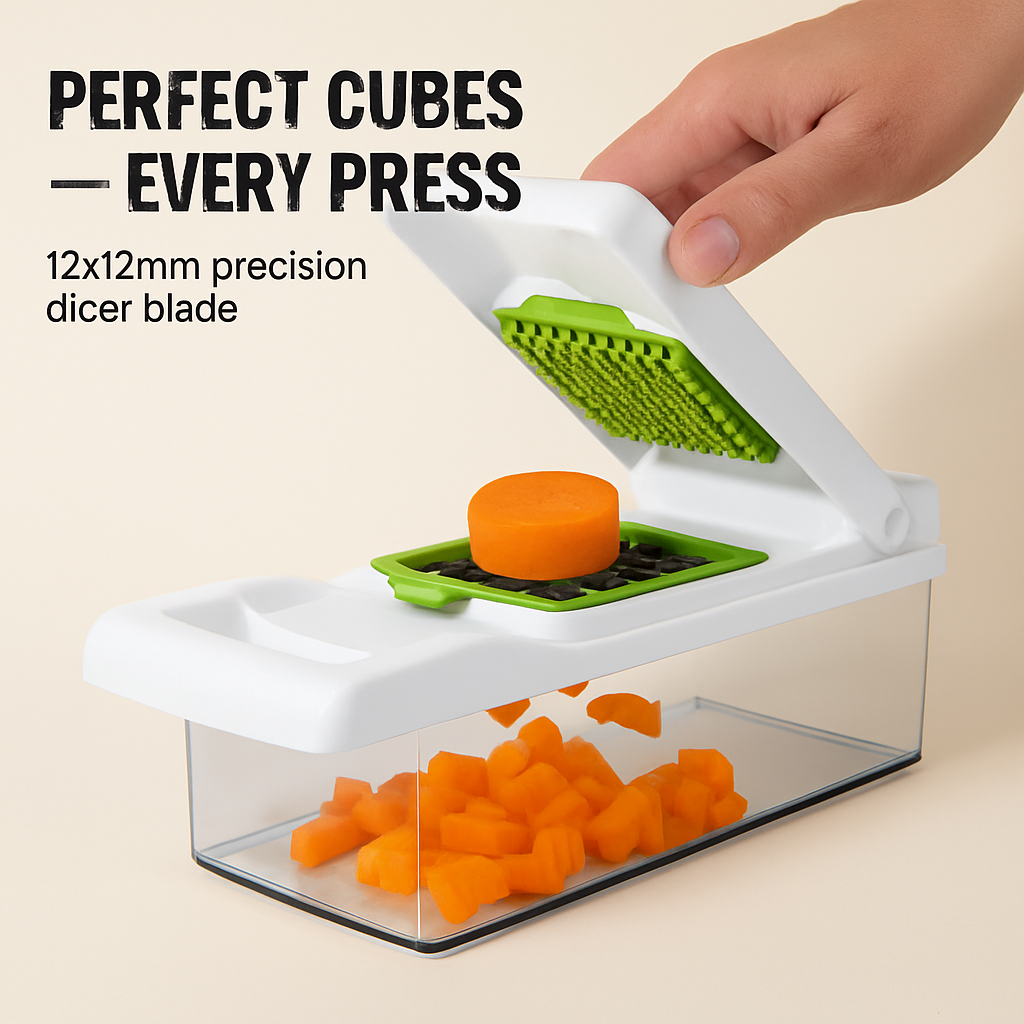 Vegetable Slicer with Interchangeable Blades for Quick Prep