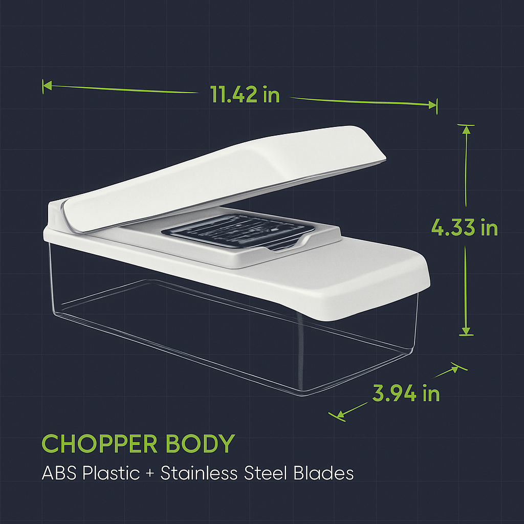Vegetable Slicer with Interchangeable Blades for Quick Prep