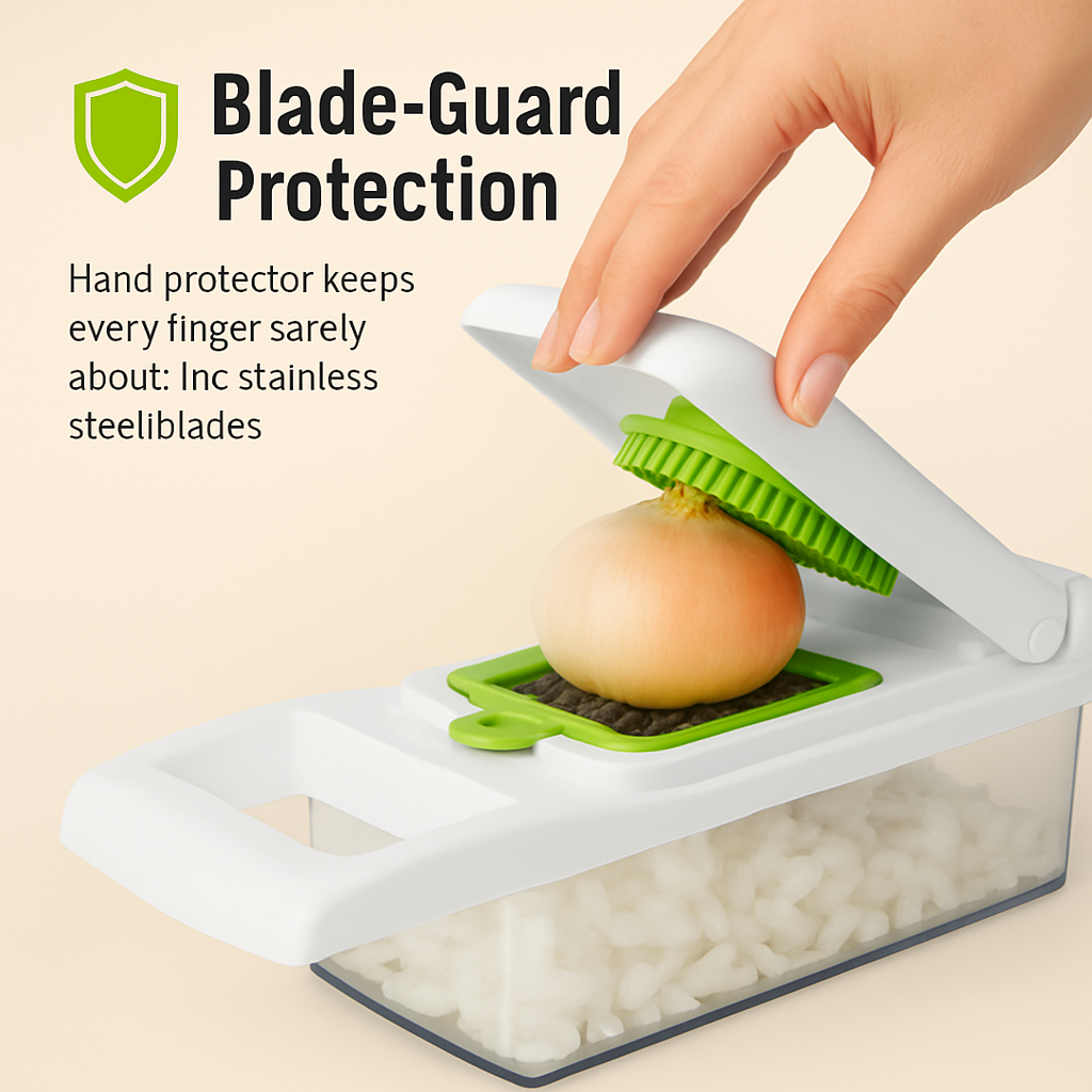 Vegetable Slicer with Interchangeable Blades for Quick Prep
