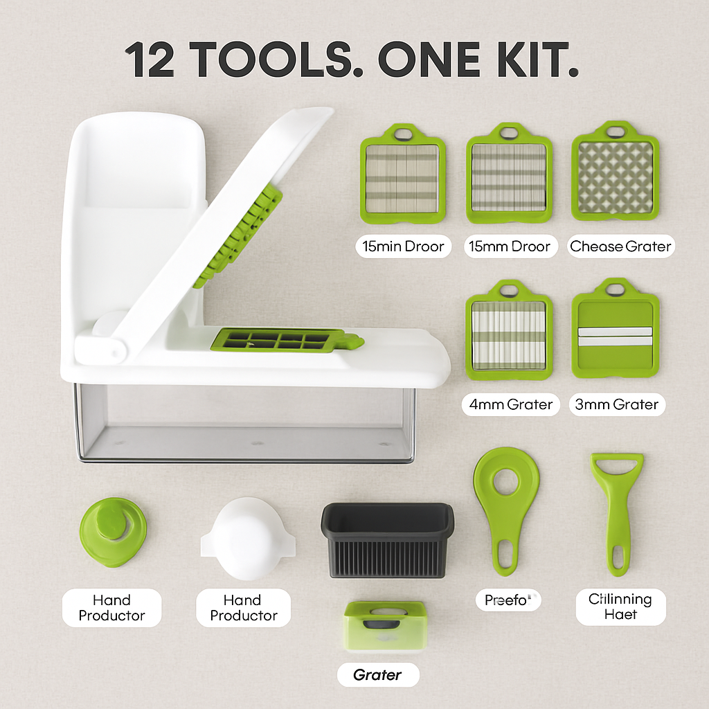 Vegetable Slicer with Interchangeable Blades for Quick Prep