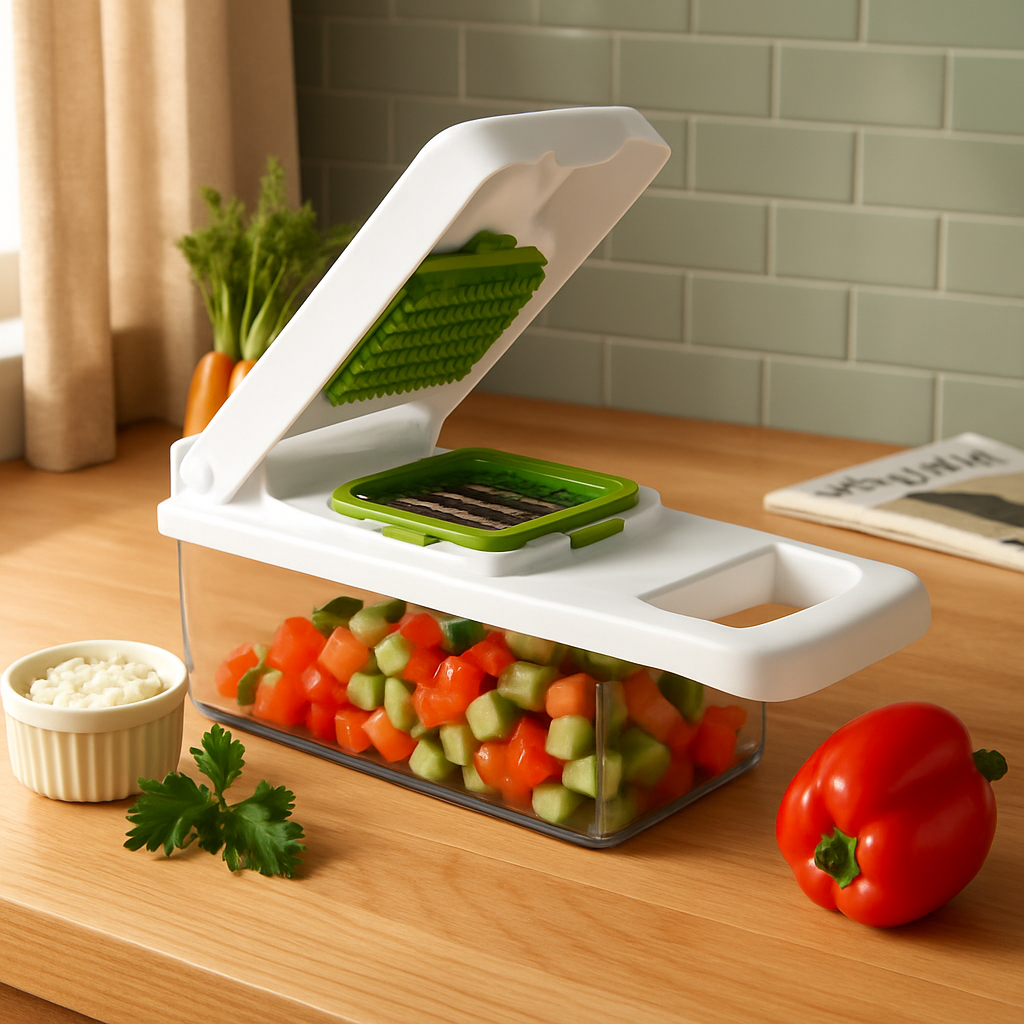 Vegetable Slicer with Interchangeable Blades for Quick Prep