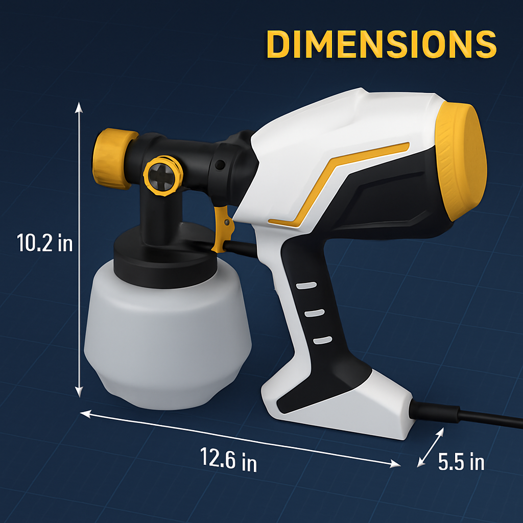 Paint Sprayer with Adjustable Flow and Spray Patterns