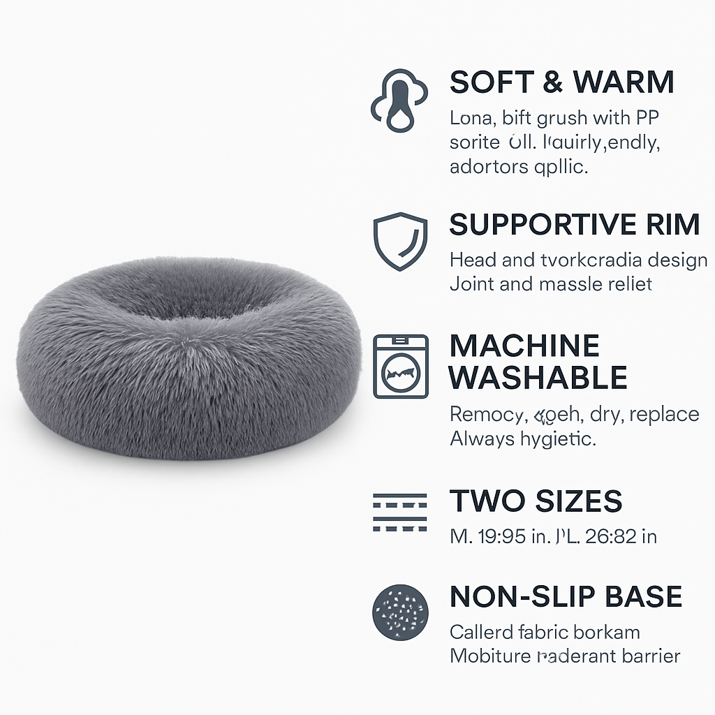 Pet Dog Bed: Warm Plush Nest for Dogs & Cats
