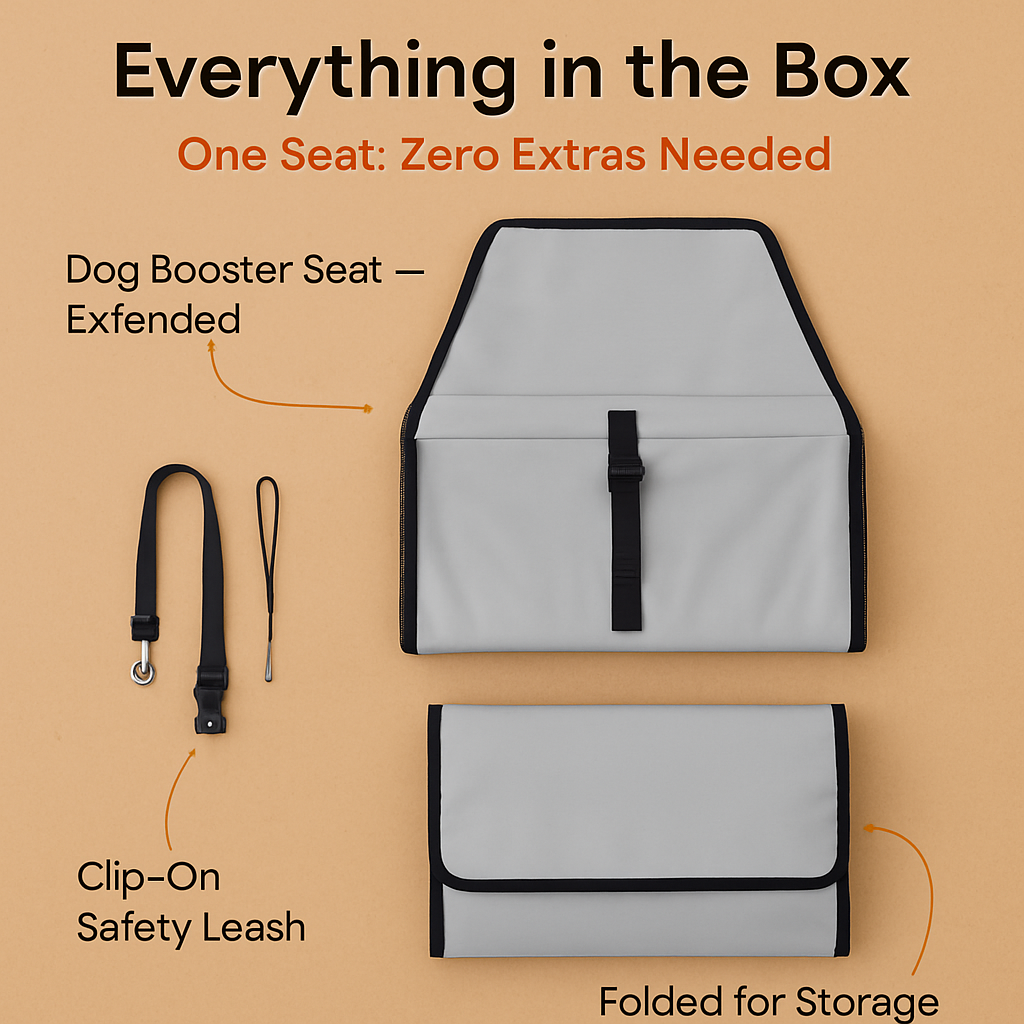 Dog Booster Car Seat for Small to Medium Pets — Safe Travel