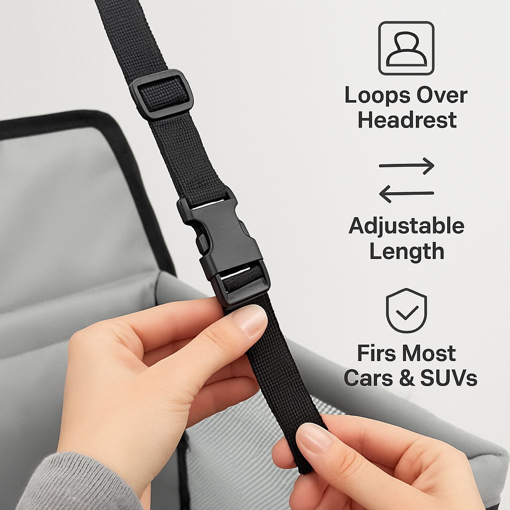 Dog Booster Car Seat for Small to Medium Pets — Safe Travel