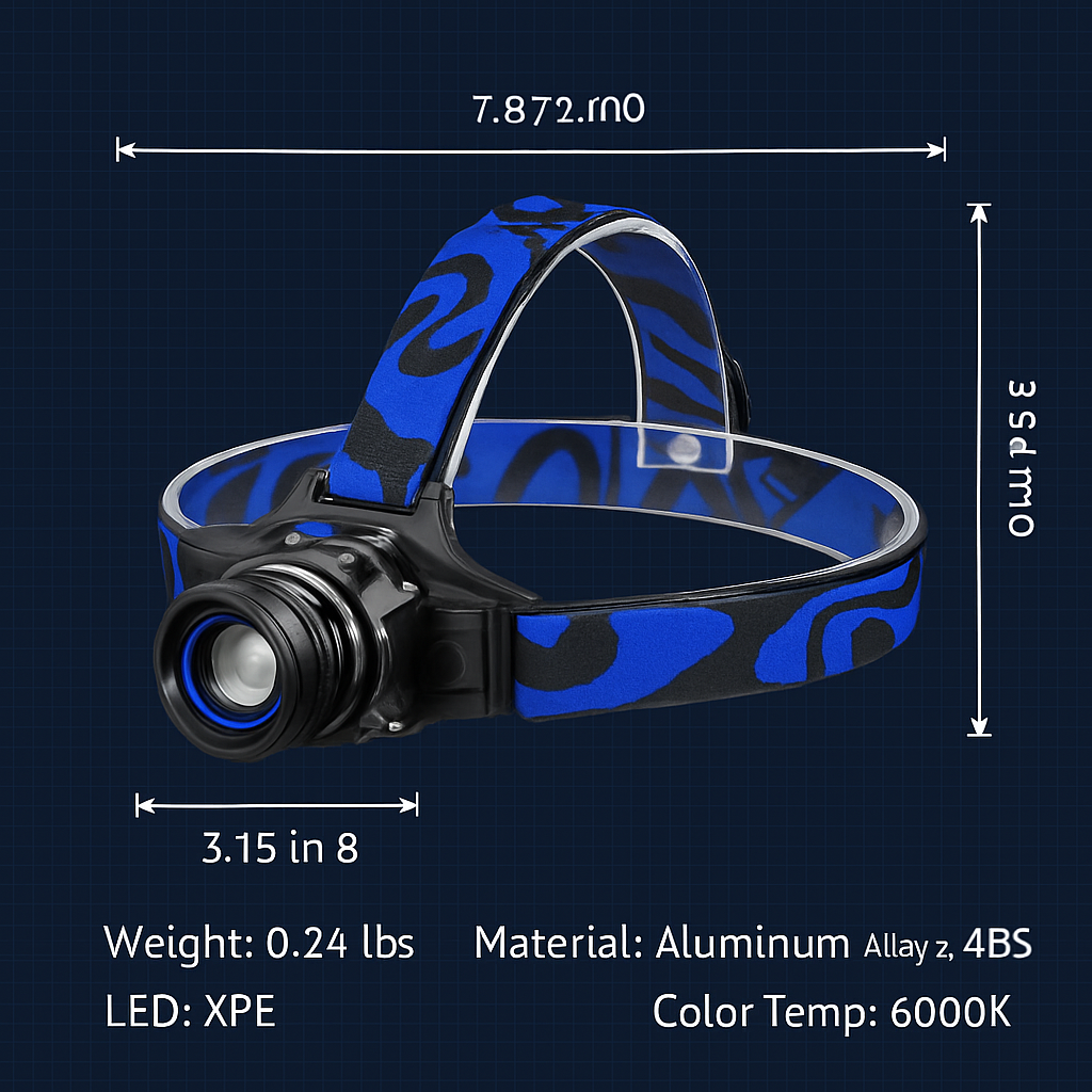 Headlamp with Zoomable Focus for Outdoor Adventures