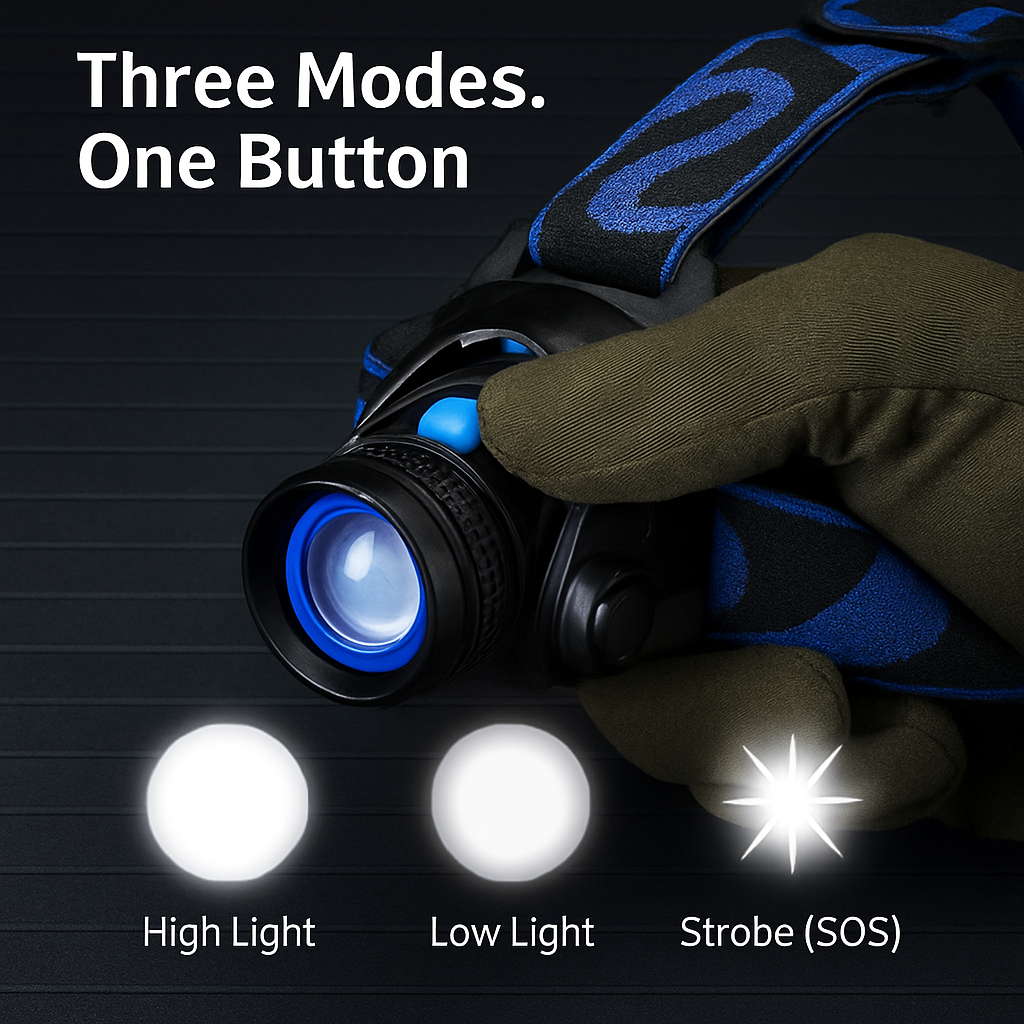 Headlamp with Zoomable Focus for Outdoor Adventures