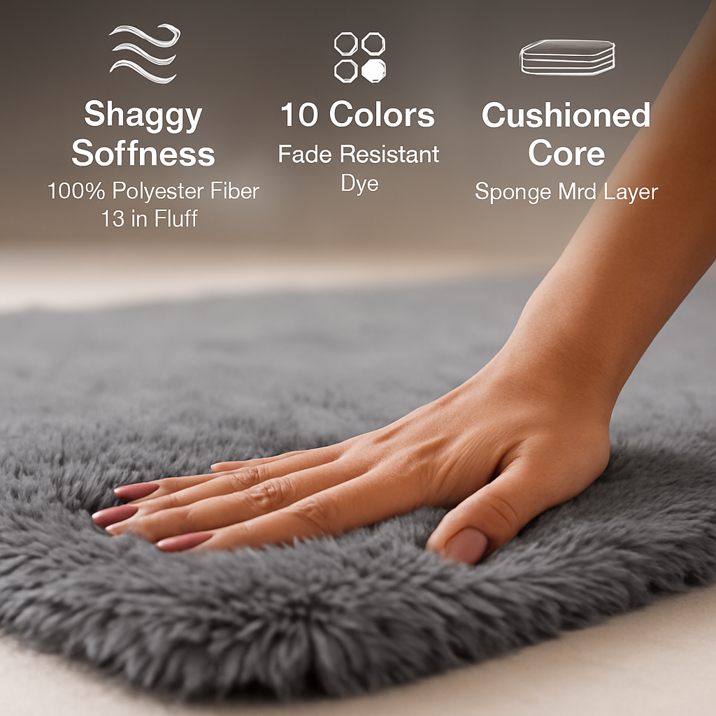 Fluffy Bedroom Rug: Plush Shag for Cozy Floors