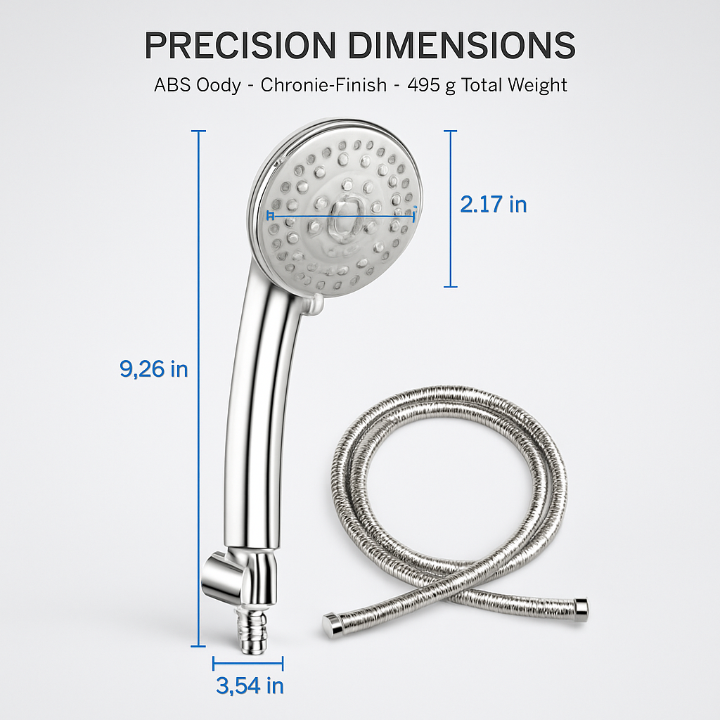 Handheld Shower Head with 5 Adjustable Spray Modes