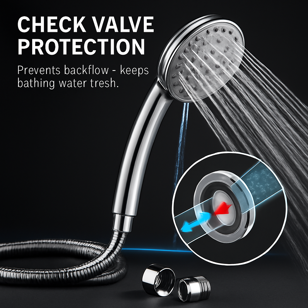 Handheld Shower Head with 5 Adjustable Spray Modes