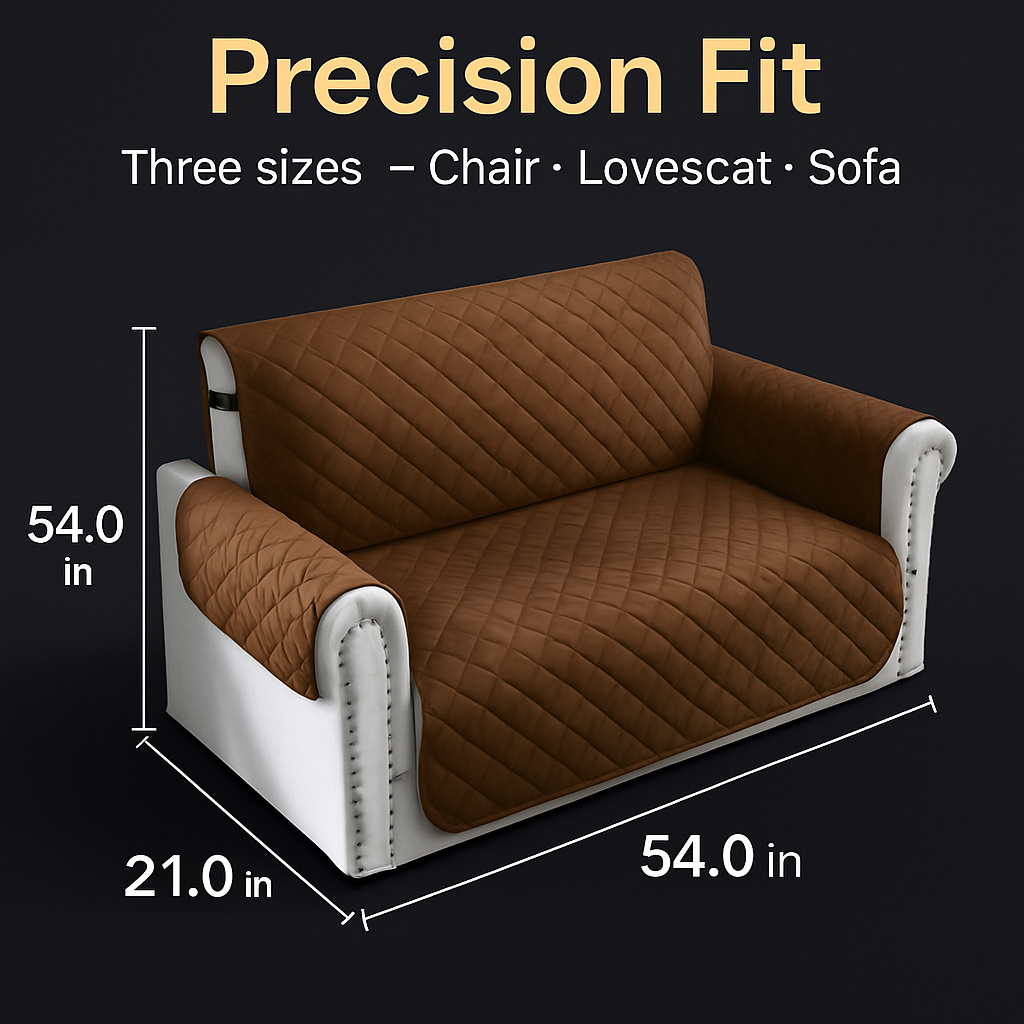 Reversible Sofa Cover for Chair, Loveseat, Sofa