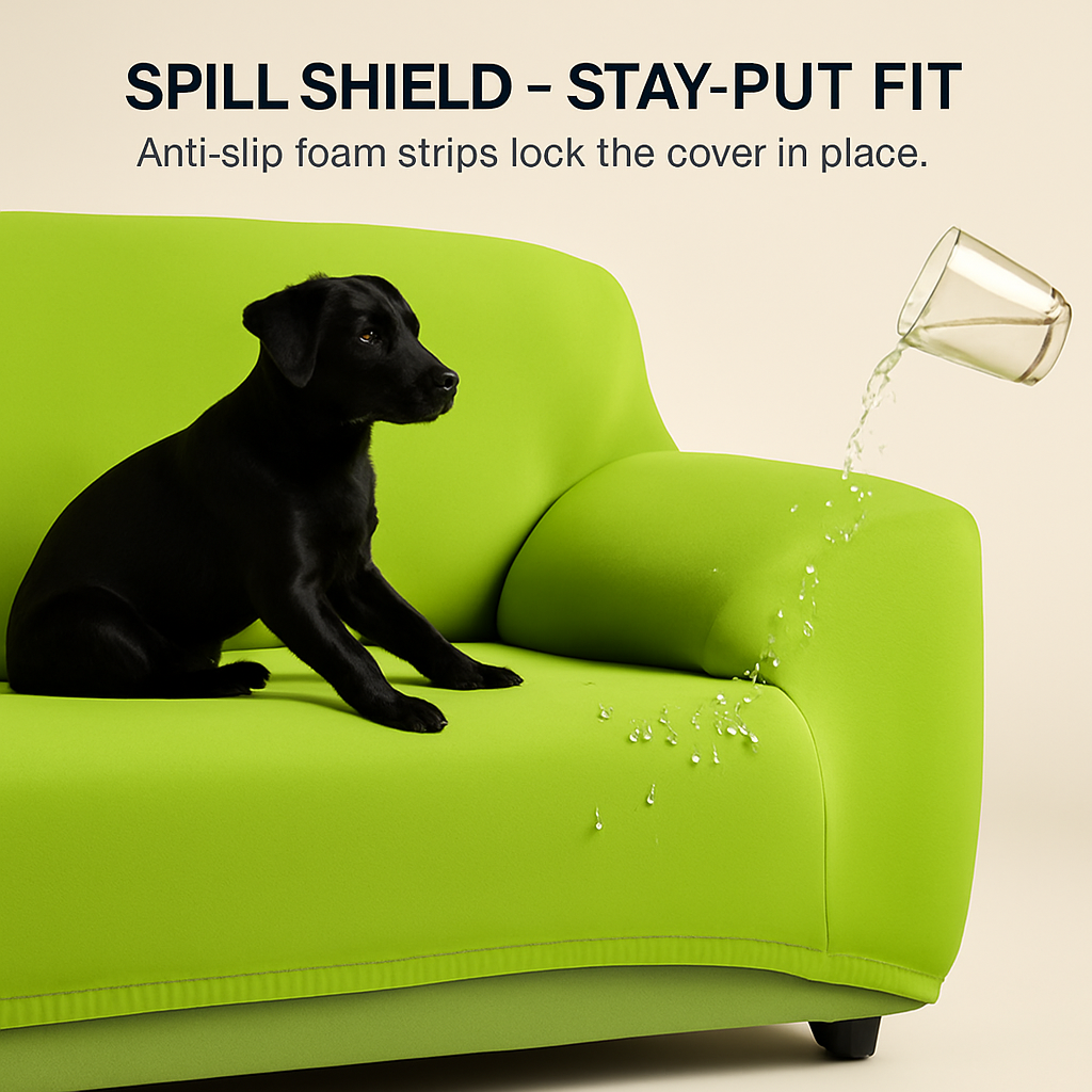 Printed Stretch Sofa Cover for 1-Seater - Slim Fit