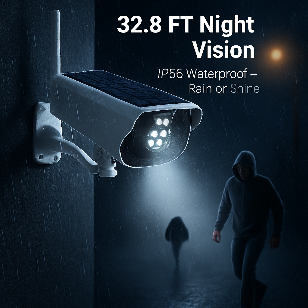 1080P Solar Powered WiFi IP Camera with Night Vision