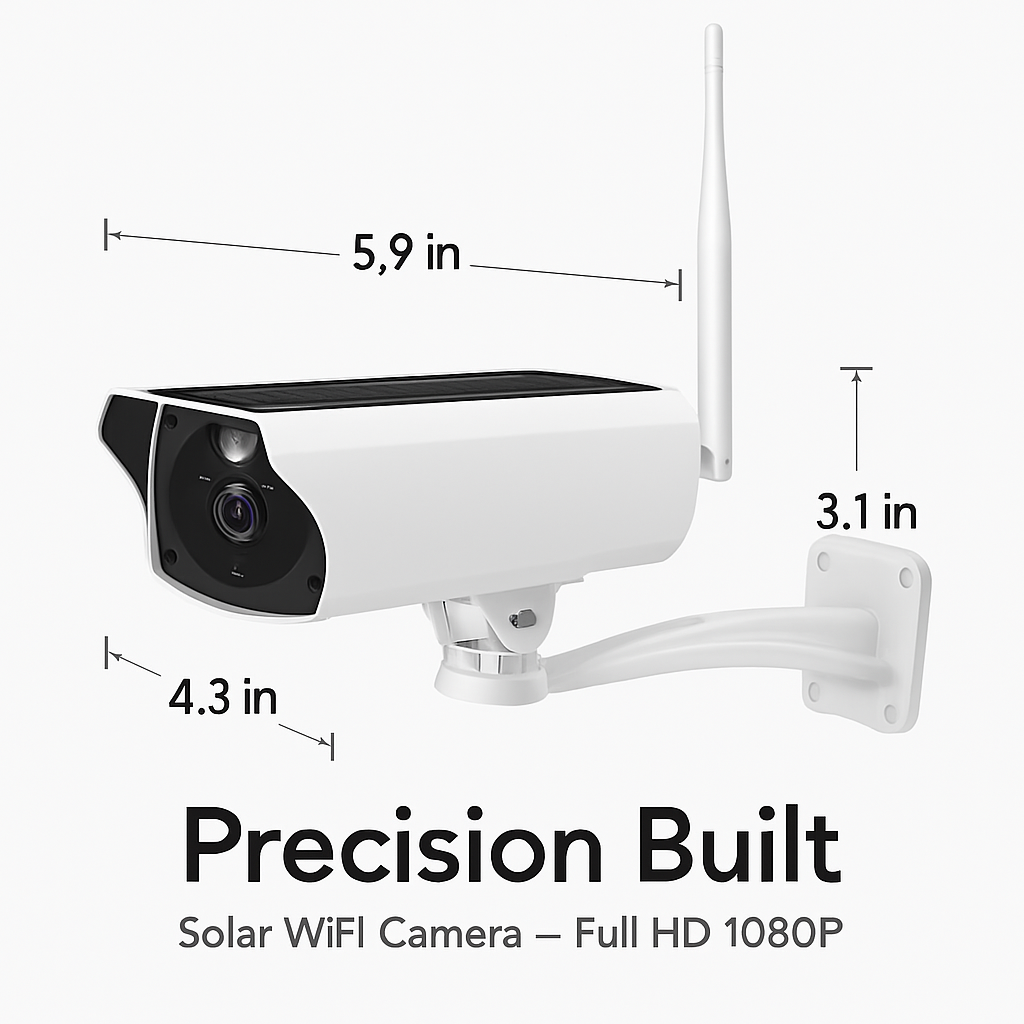 1080P Solar Powered WiFi IP Camera with Night Vision