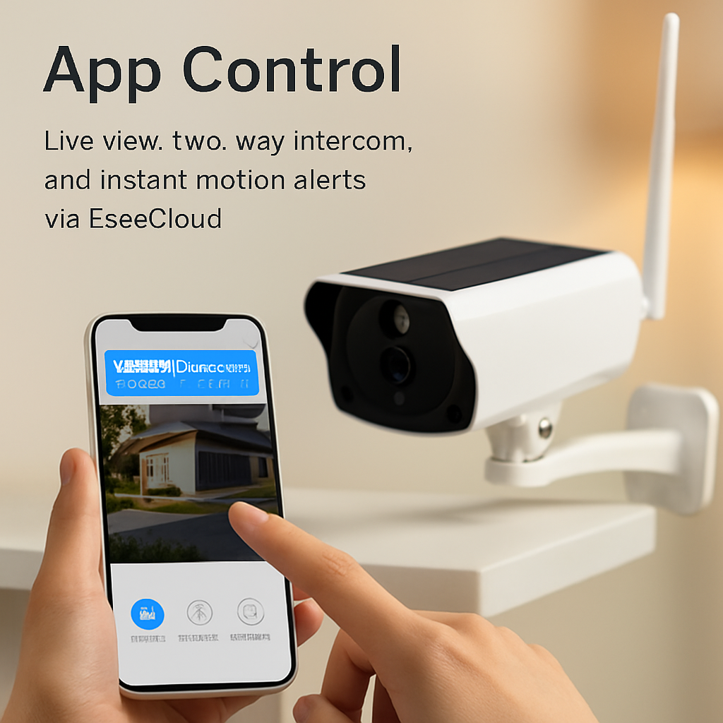 1080P Solar Powered WiFi IP Camera with Night Vision