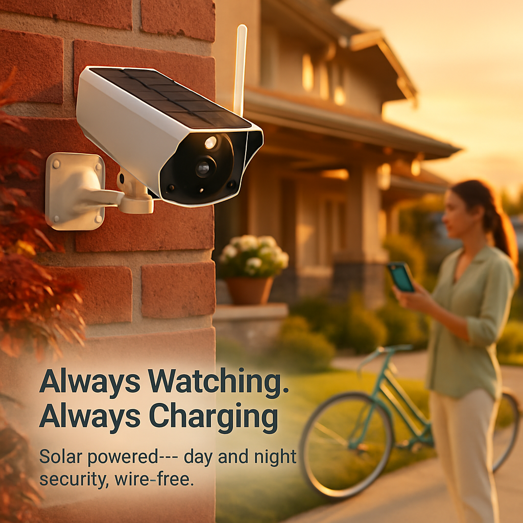 1080P Solar Powered WiFi IP Camera with Night Vision