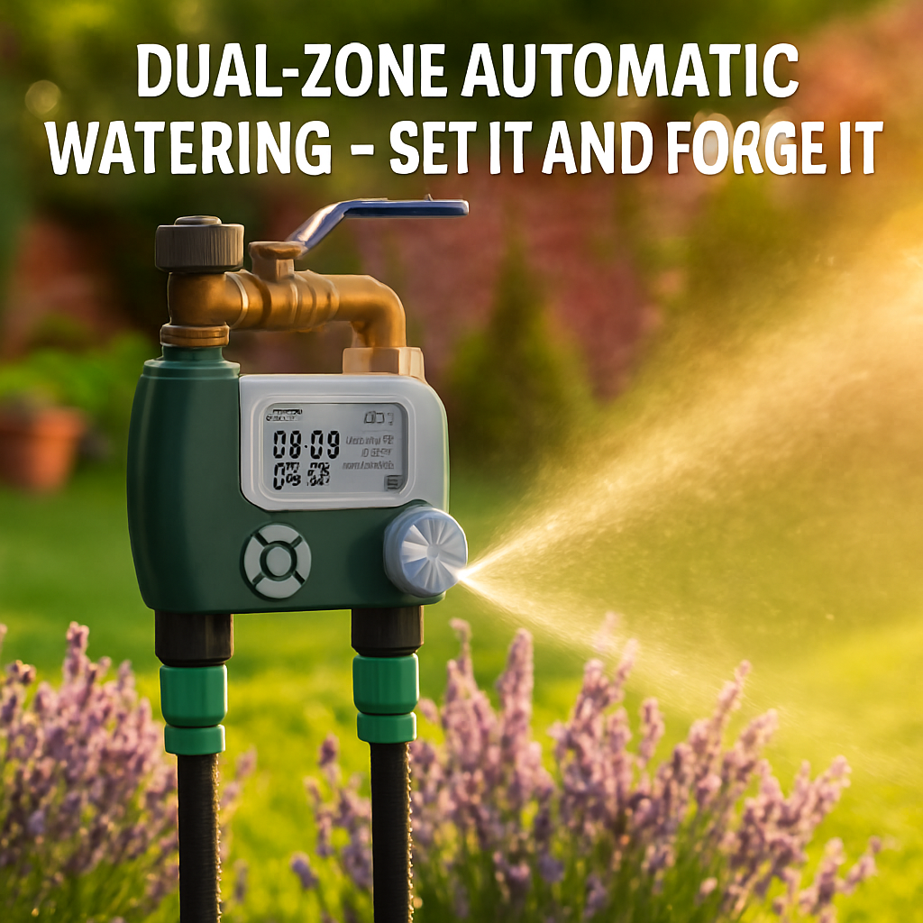 Sprinkler Timer with Dual Zones for Garden Irrigation