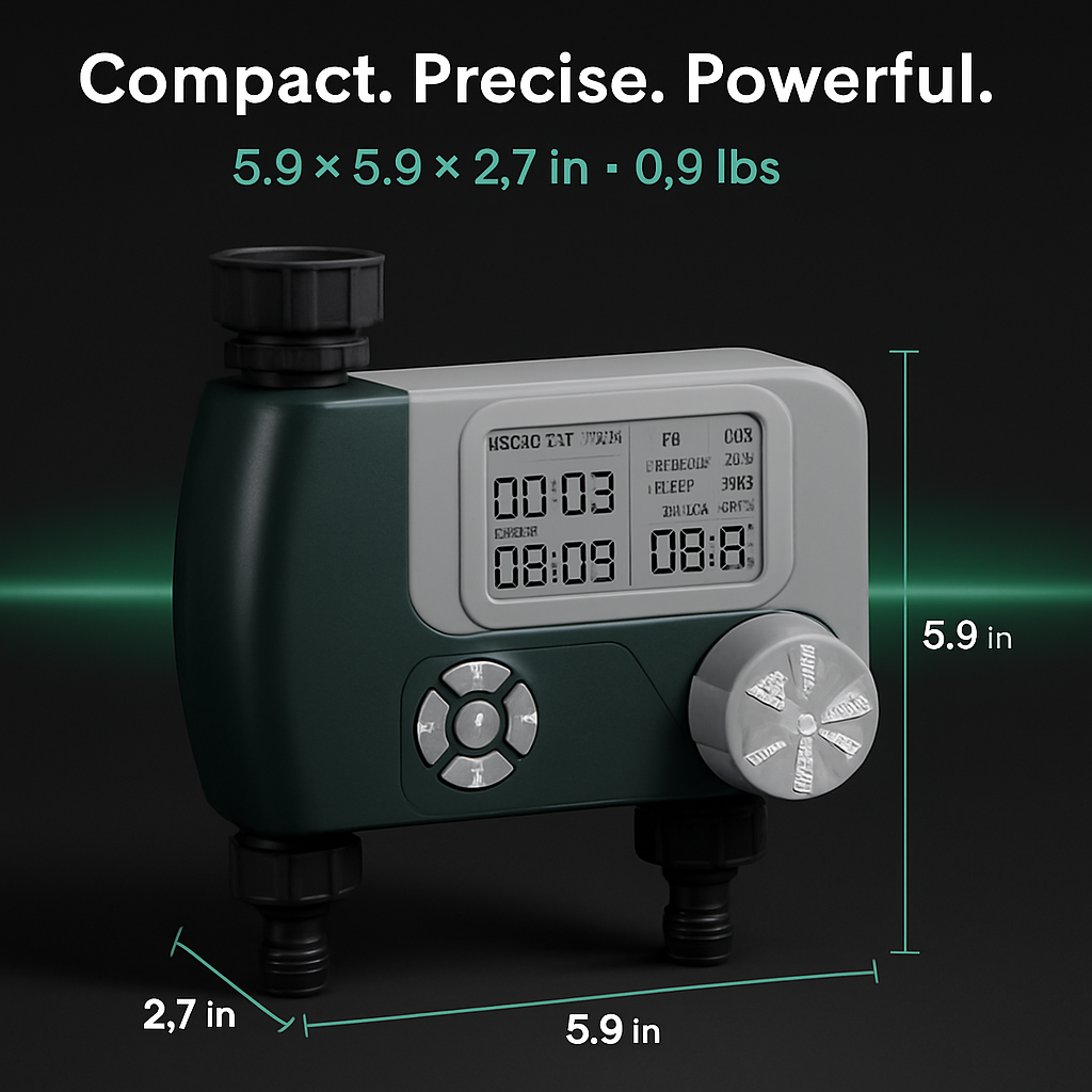 Sprinkler Timer with Dual Zones for Garden Irrigation