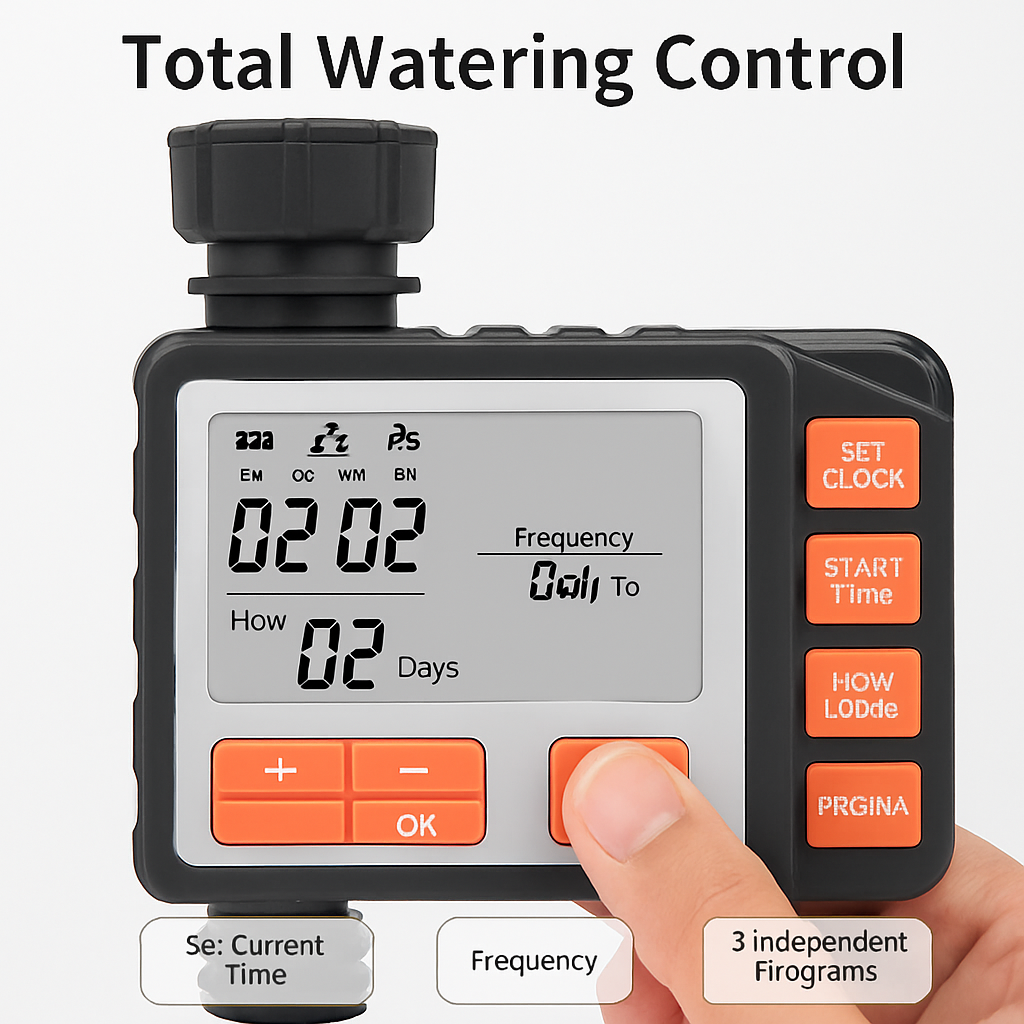 Sprinkler Timer for Garden and Lawn with 3 Programs