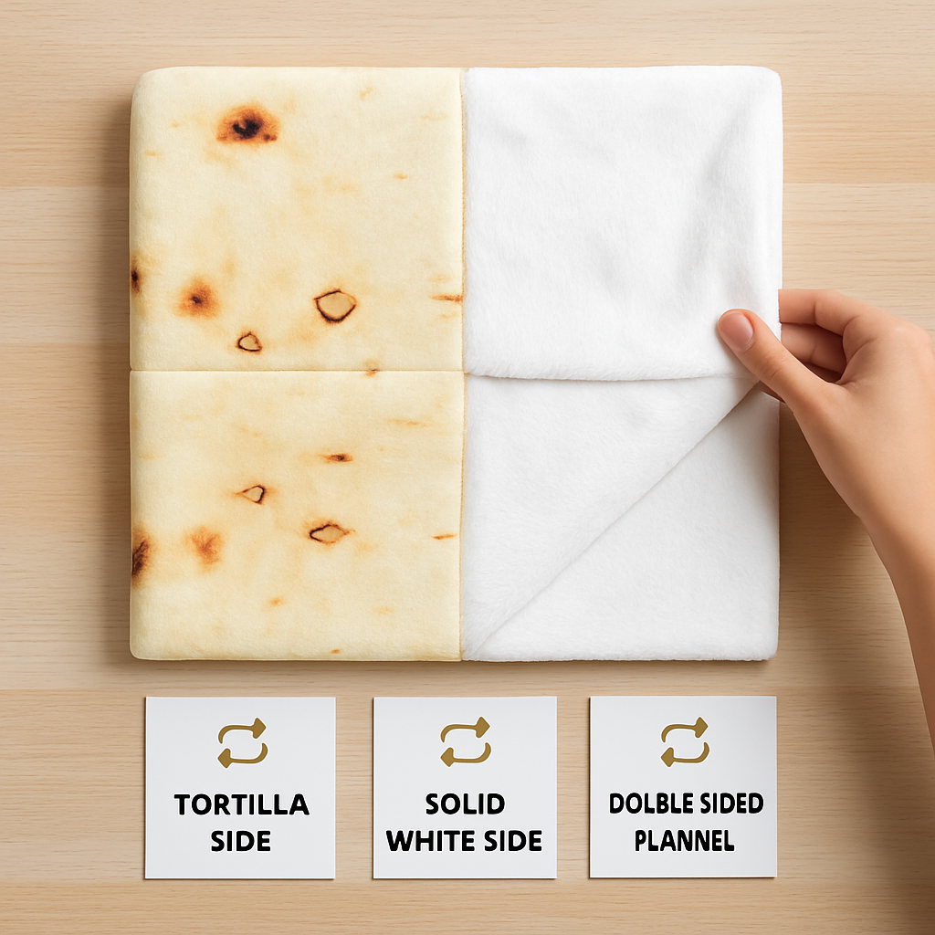 Burrito Tortilla Throw Blanket for Cozy Home Use
