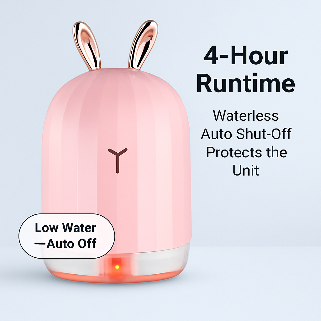 Ultrasonic Air Humidifier with 7-Color Breathing Lights