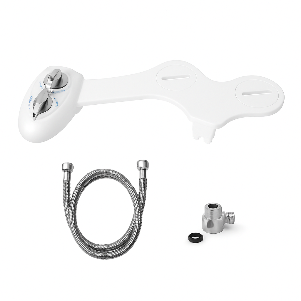 Cold Water Bidet with Self-Cleaning Dual Nozzle