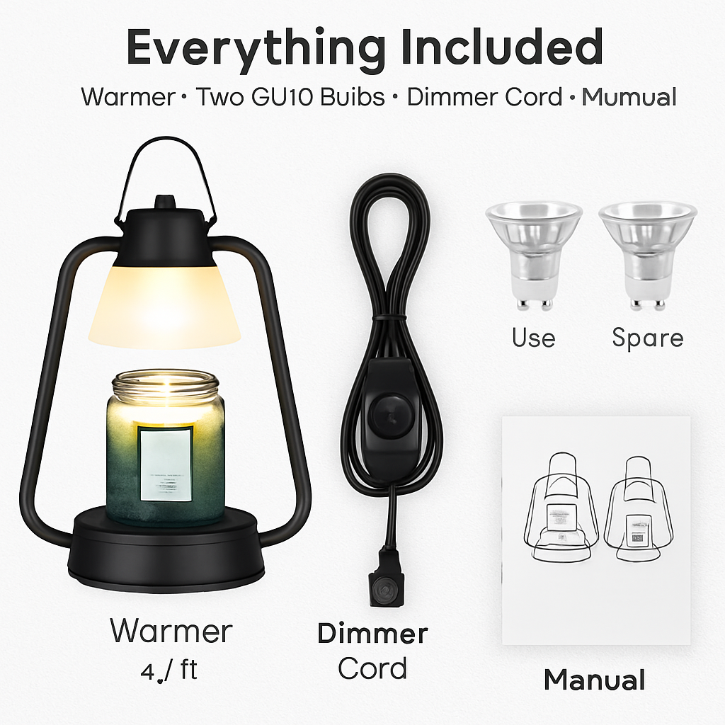 Wax Melt Warmer Lamp Dimmable with Hanging Hook
