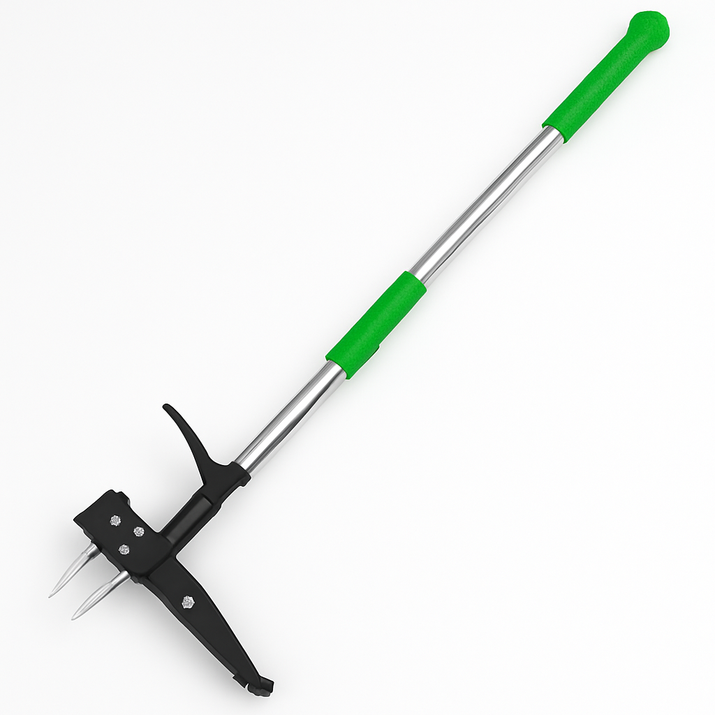 Aluminum Stand-Up Weed Puller with 4 Claws for Lawn