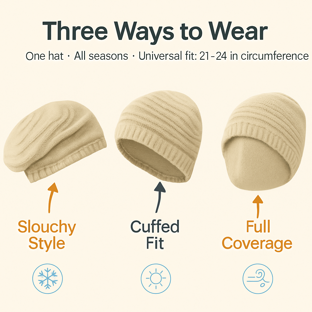 Knit Beanie Hat for Winter: Soft, Slouchy Comfort