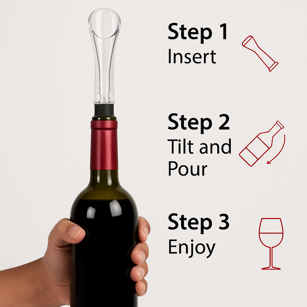 Wine Aerator Pourer Spout for In-Bottle Pouring