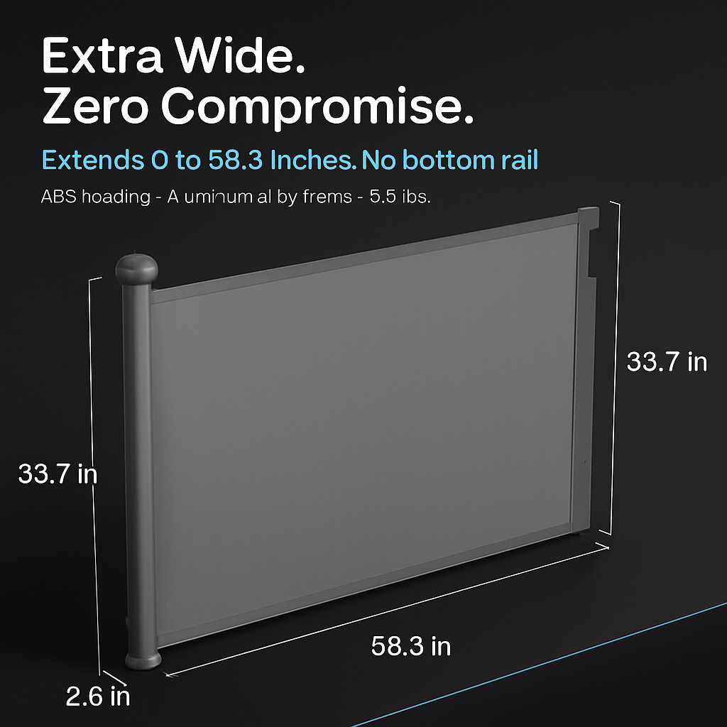 Retractable Baby Security Gate for Doorways & Hallways