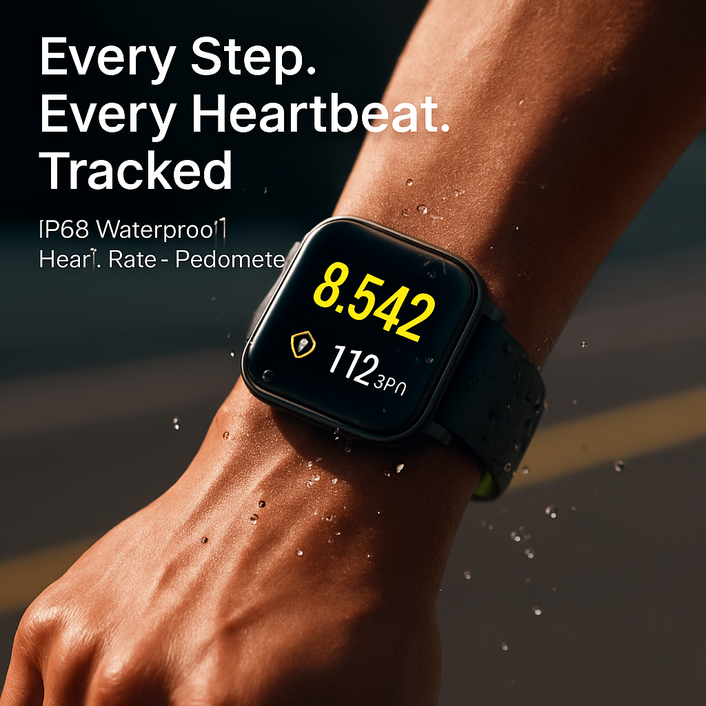 Smart Watch Fitness Tracker with Heart Rate Monitor