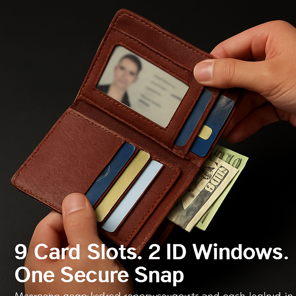 Men's Wallet: Slim PU Leather Bifold with RFID Blocking