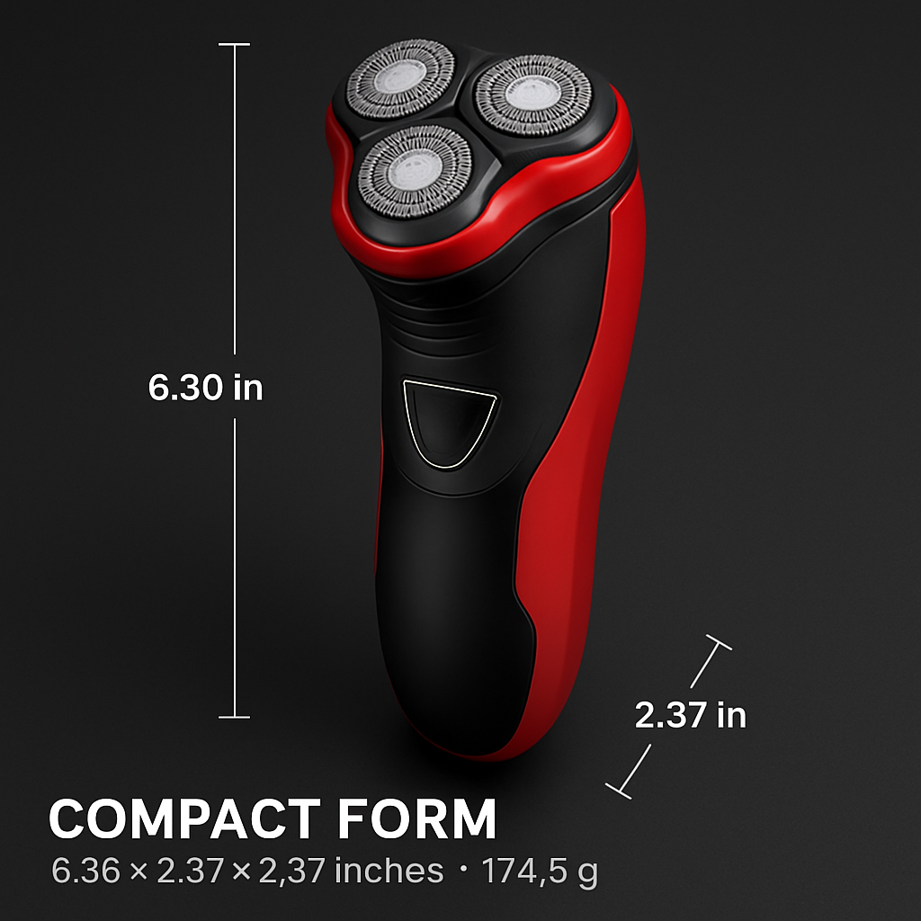 Electric Shaver with 3D Floating Heads and Pop-Up Trimmer