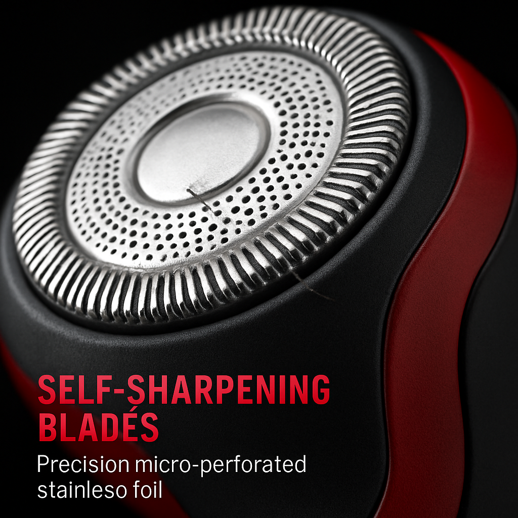 Electric Shaver with 3D Floating Heads and Pop-Up Trimmer