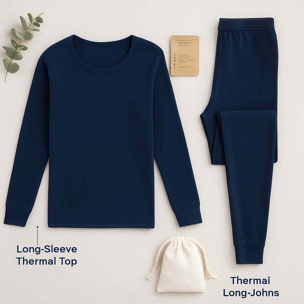Thermal Underwear Set for Men - Long Johns Top & Bottom