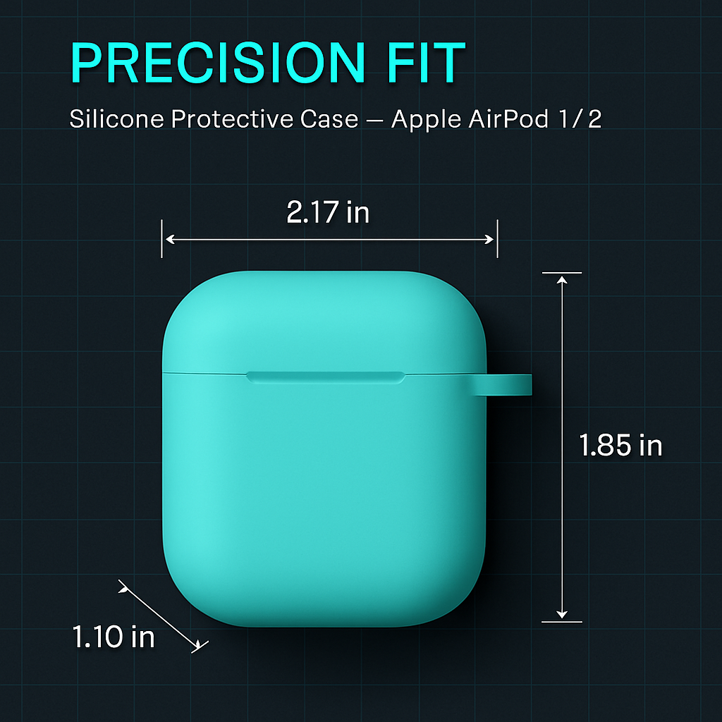 Case with Silicone Cover, Strap and Ear Hooks