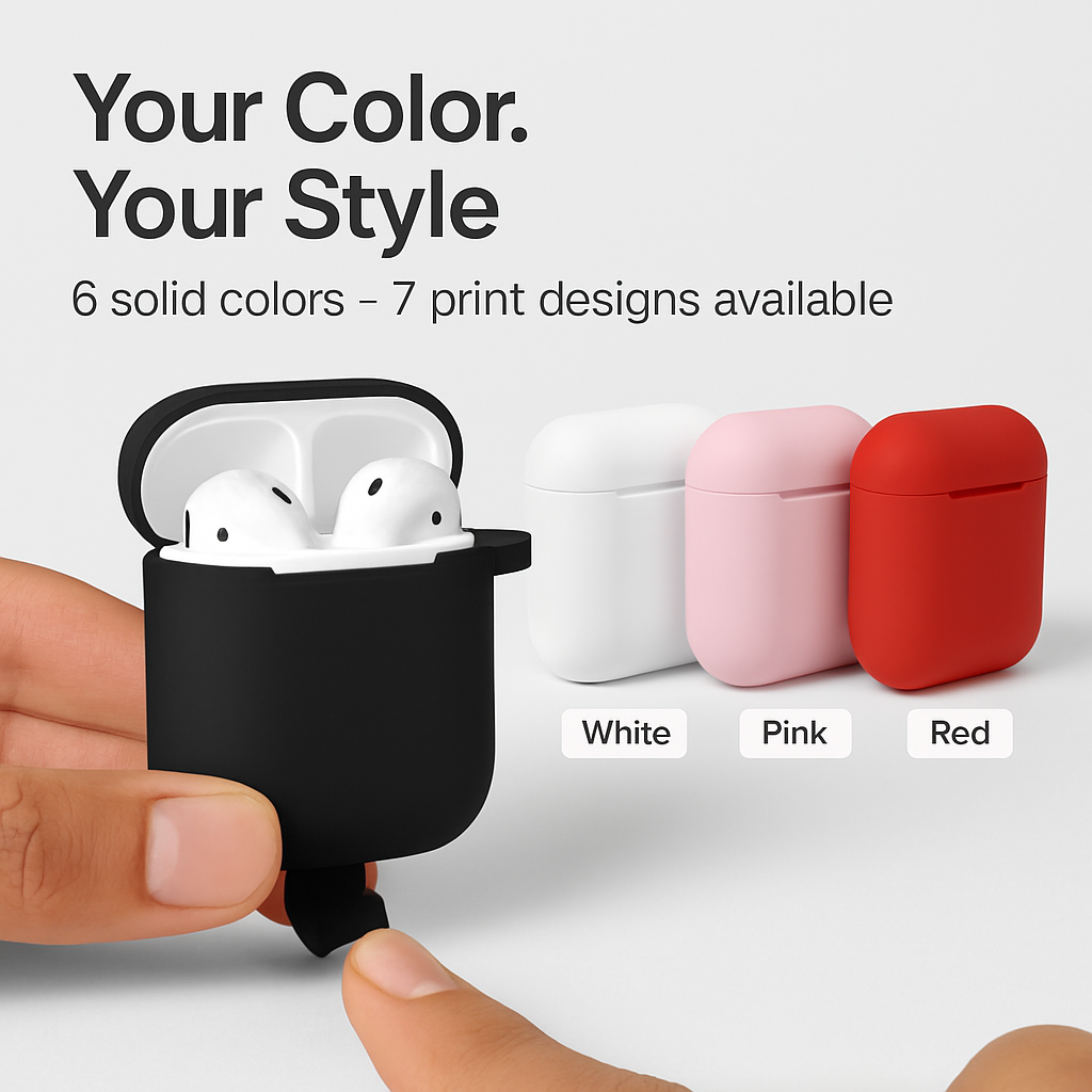 Case with Silicone Cover, Strap and Ear Hooks