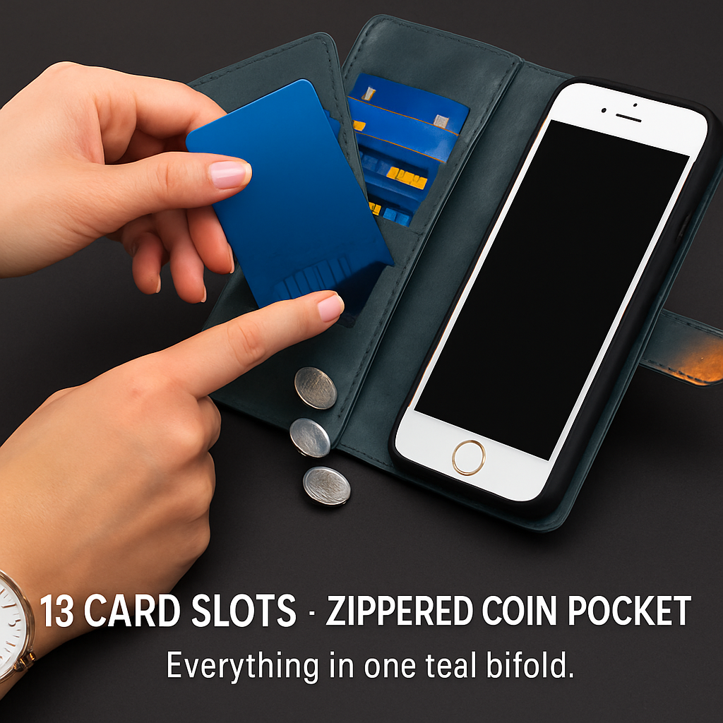 Wallet Case for iPhone 6 Plus - Slim 2-in-1 Design