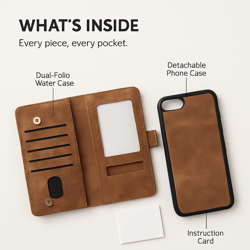 iPhone 6s Plus Wallet Case with Detachable Cover