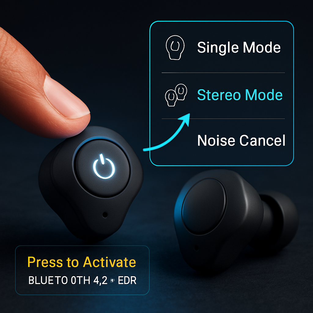 True Wireless Earbuds with Noise Cancellation