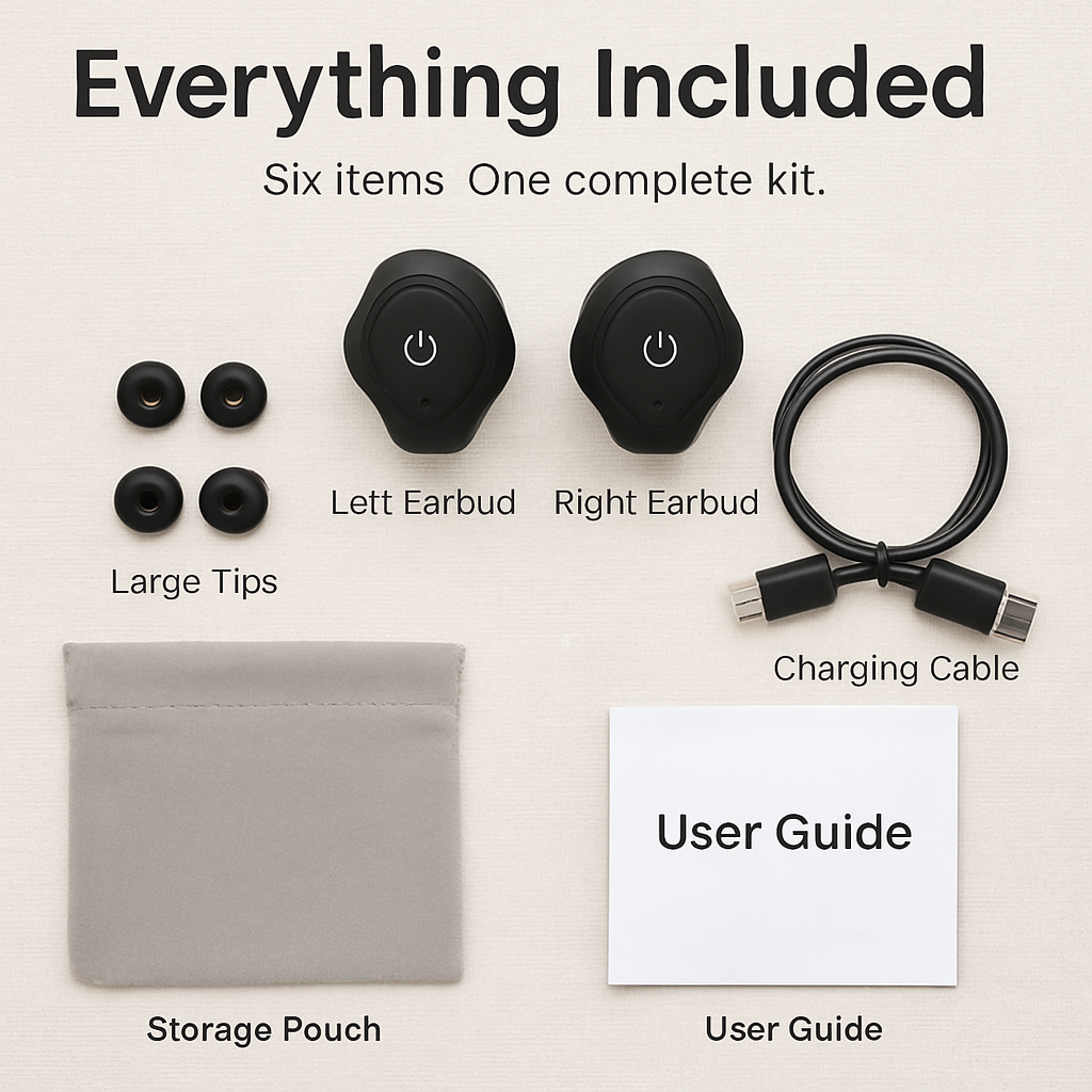 True Wireless Earbuds with Noise Cancellation