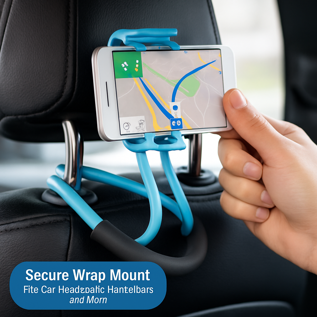 Phone Holder with Adjustable Gooseneck for Desk Setup