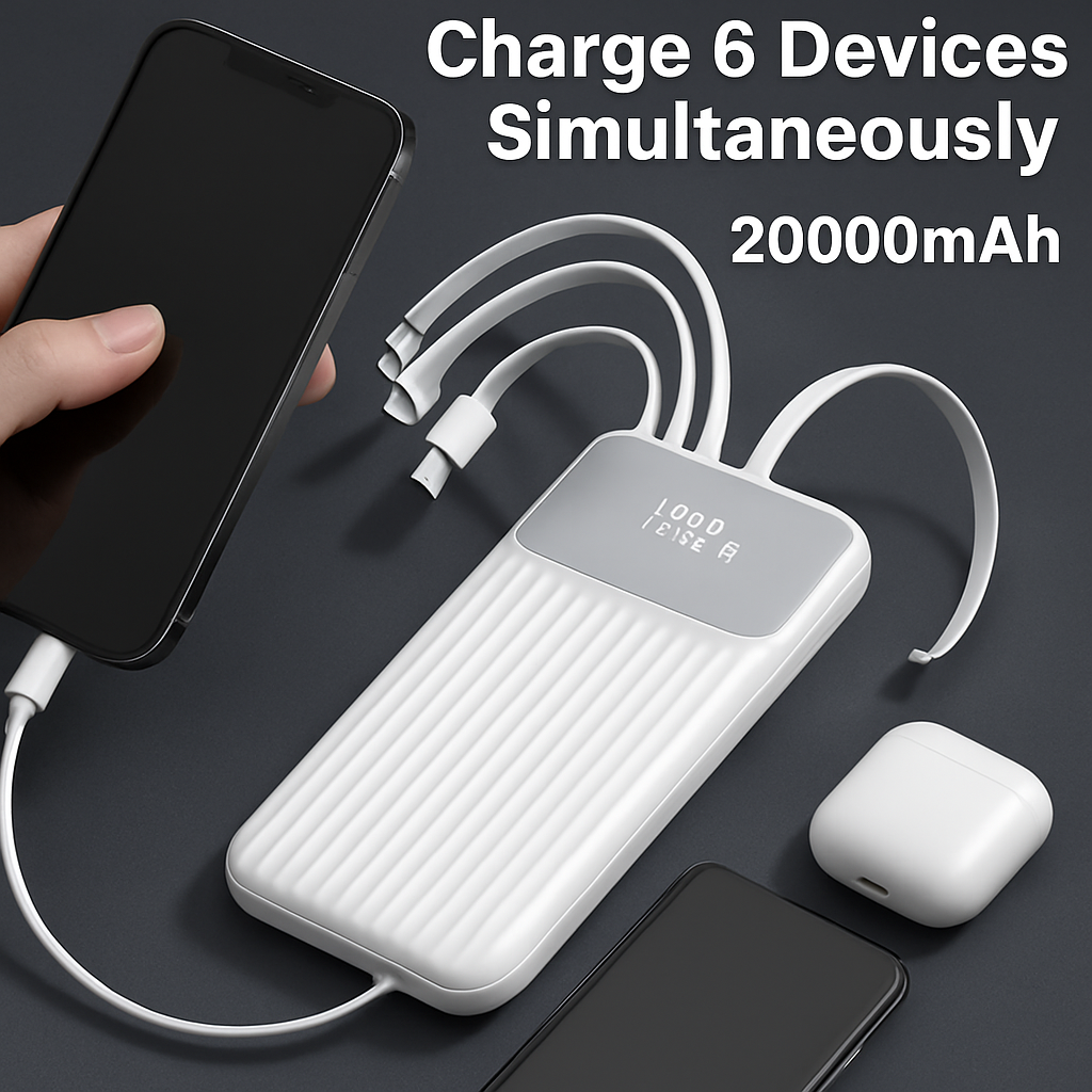 PD22.5W Fast Charger Power Bank with Cables
