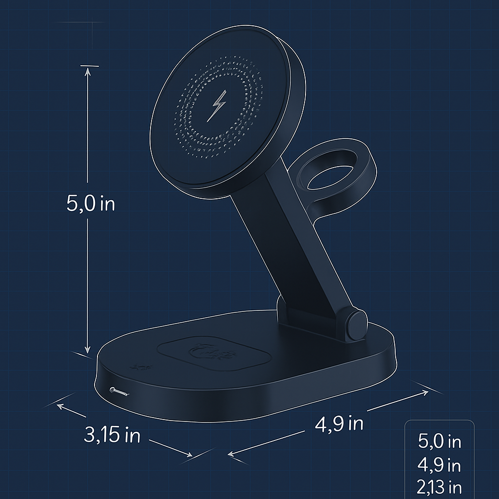 4-in-1 Magnetic Wireless Charging Dock for iPhone & Watch
