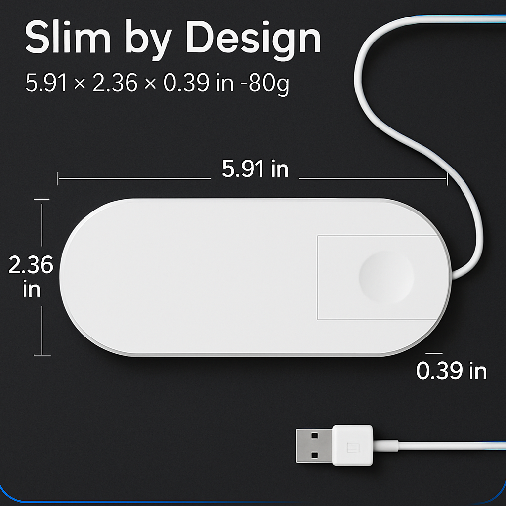 2-in-1 Wireless Charger for Watch and Phone