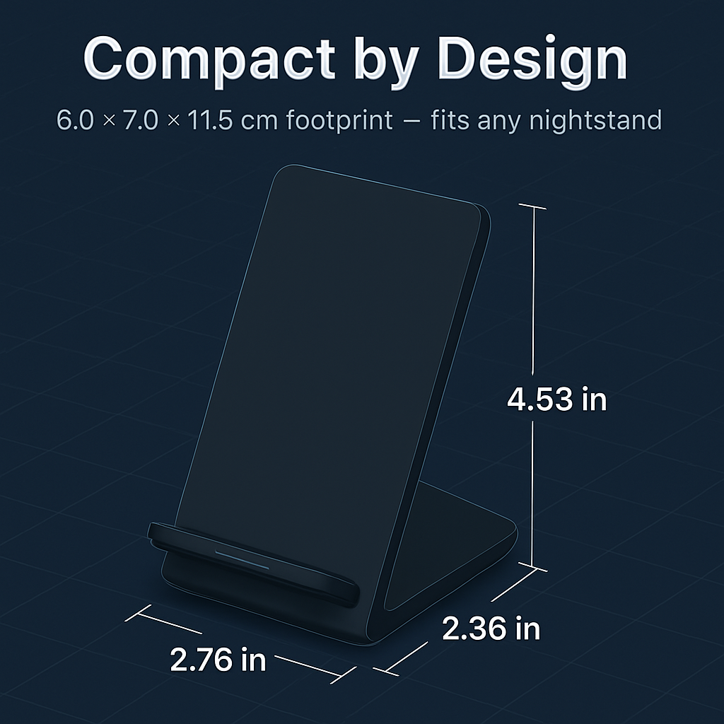 Wireless Charger with Dual Coils - Fast, Case-Friendly Stand