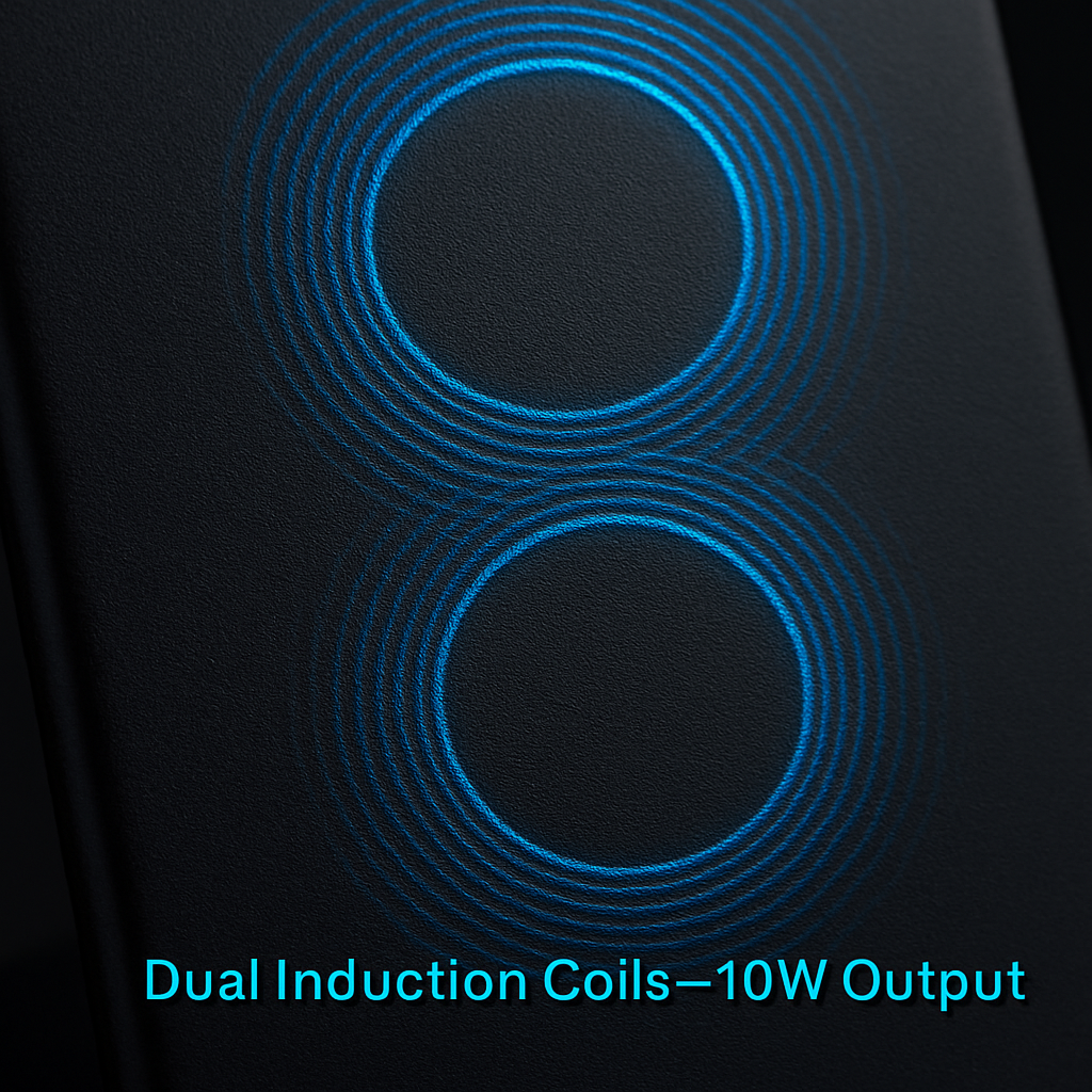 Wireless Charger with Dual Coils - Fast, Case-Friendly Stand