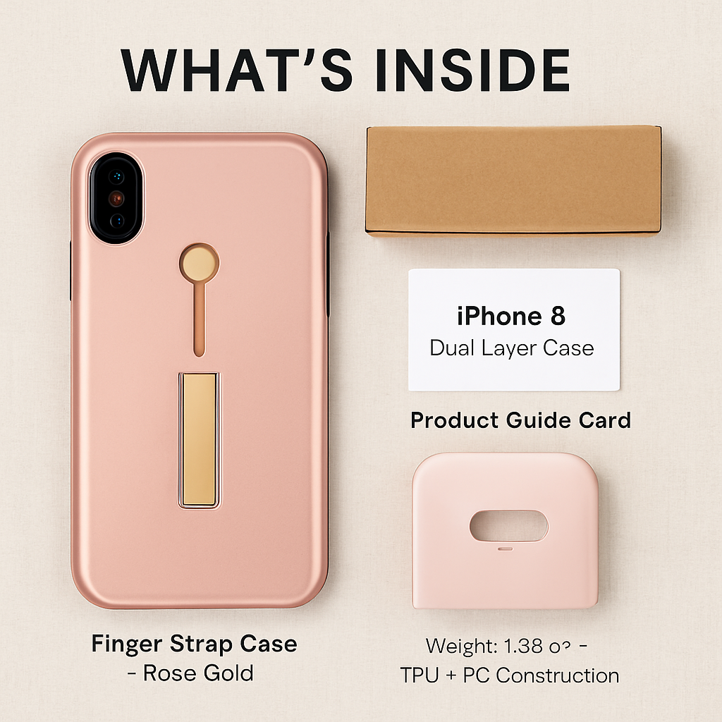 Finger Strap Phone Case with Kickstand for Secure Grip